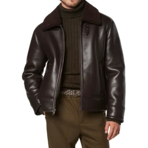 Brown Leather Pilot Jacket