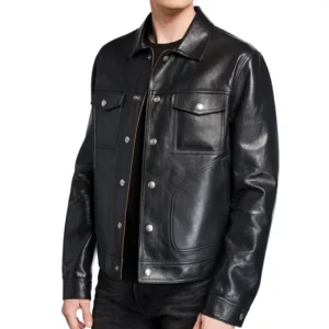 Men’s Black & Brown Reversible Leather Jacket